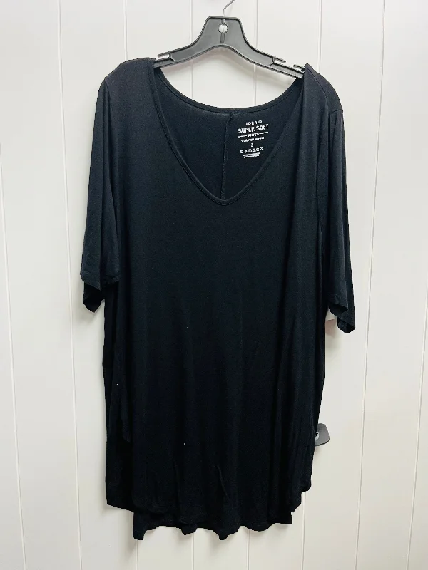 Black Top Short Sleeve Torrid, Size Xl