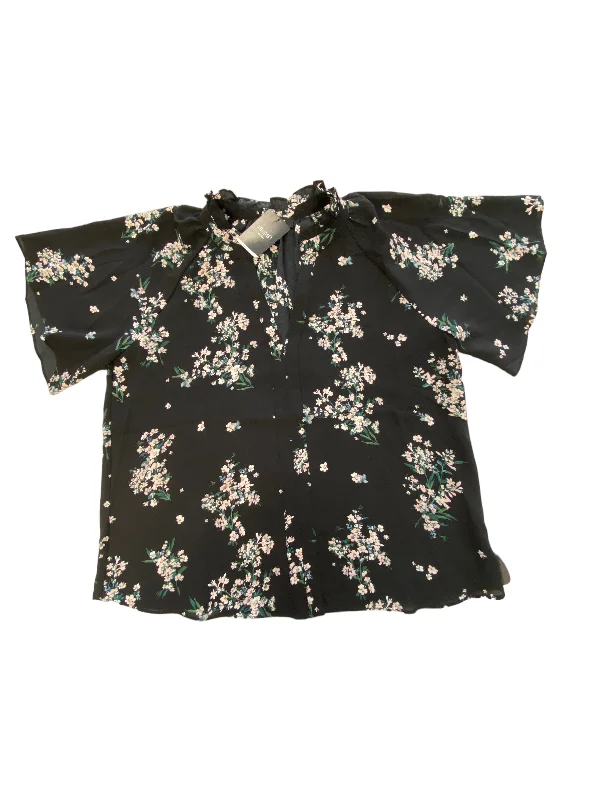 Floral Print Top Short Sleeve Sugar Lips, Size M