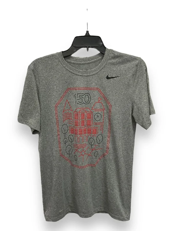 Grey Top Short Sleeve Nike Apparel, Size S