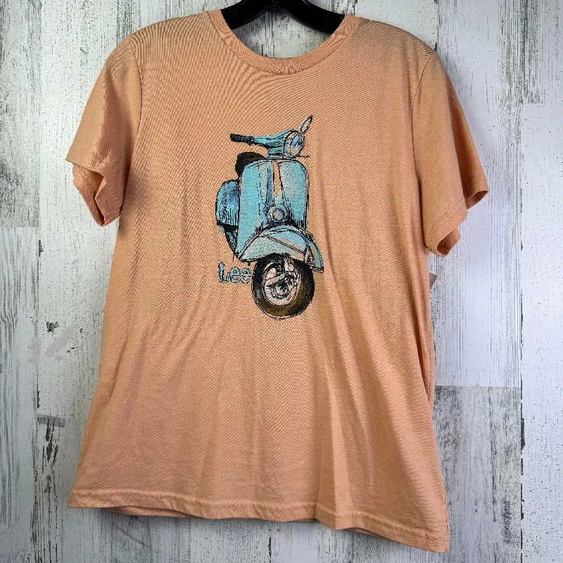 Orange Top Short Sleeve Basic Lee, Size M