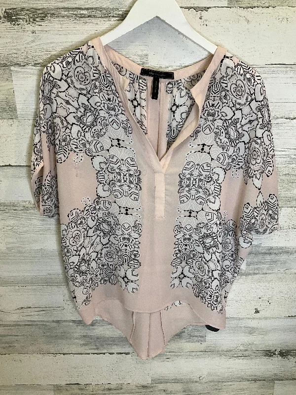 Pink & White Top Short Sleeve Bcbgmaxazria, Size S