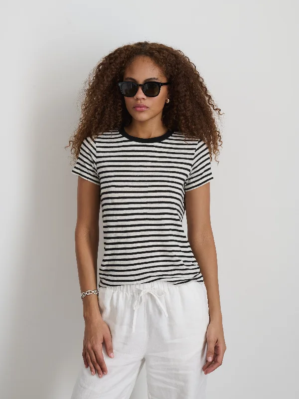 Prospect Striped Tee in Linen