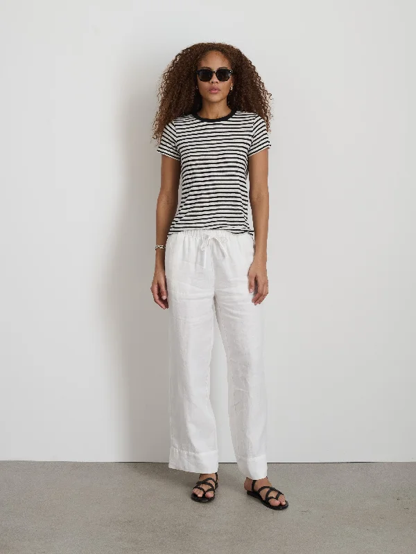 Prospect Striped Tee in Linen