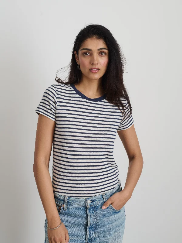 Prospect Striped Tee in Linen