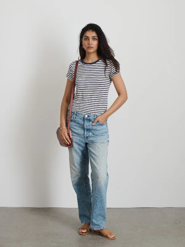 Prospect Striped Tee in Linen