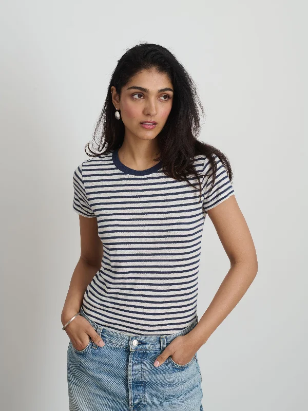 Prospect Striped Tee in Linen