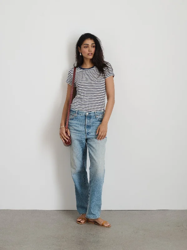 Prospect Striped Tee in Linen