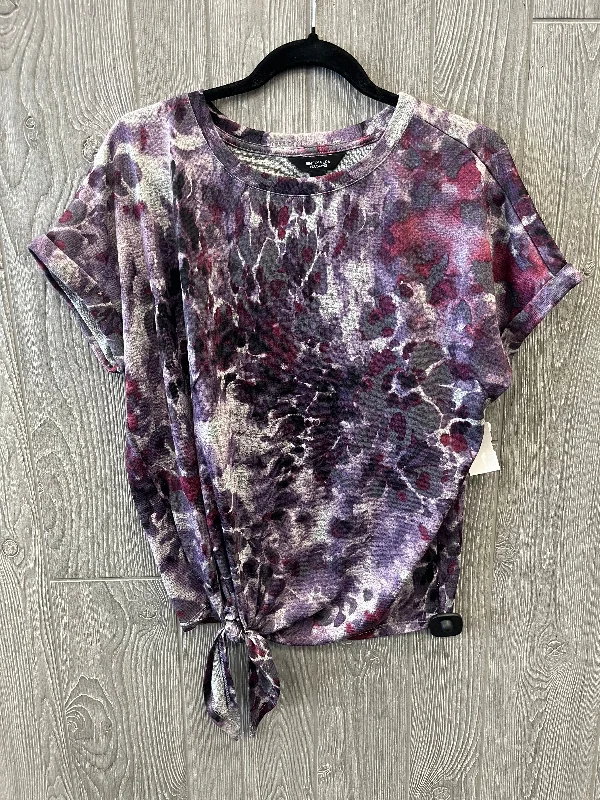 Purple Top Short Sleeve Simply Vera, Size M