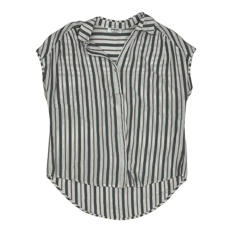 STRIPED PATTERN TOP SS by CLOTHES MENTOR Size:L