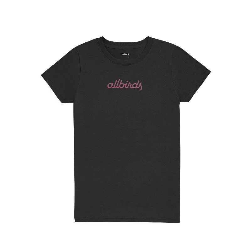 Women's Recycled Tee - Logo - Natural Black