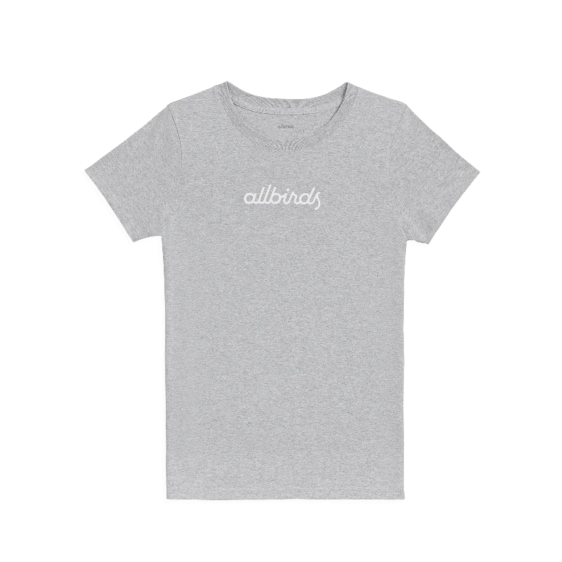 Women's Recycled Tee - Logo - Heathered Grey