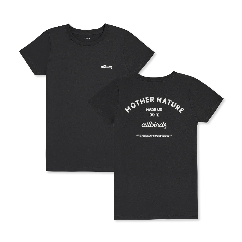 Women's Recycled Tee - Mother Nature - Natural Black