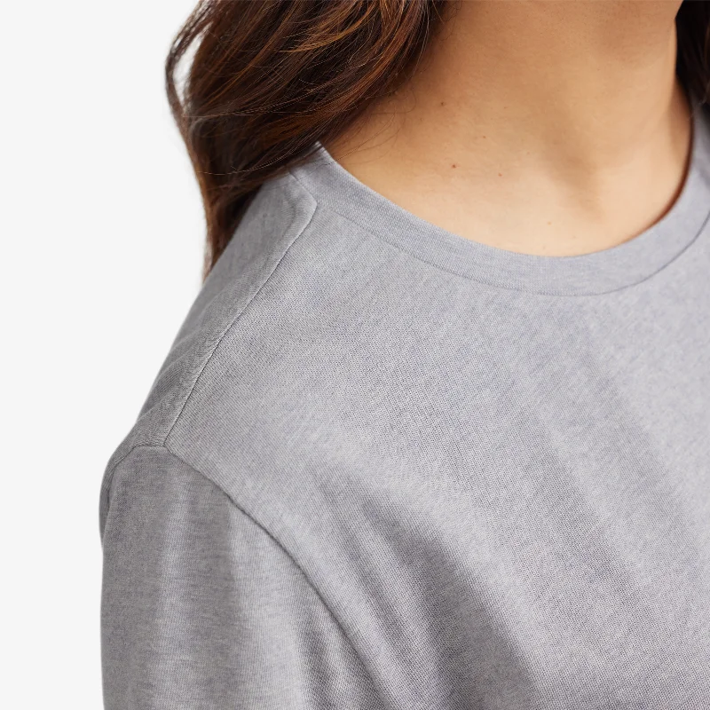 Women's Soft Merino Tee - Medium Grey