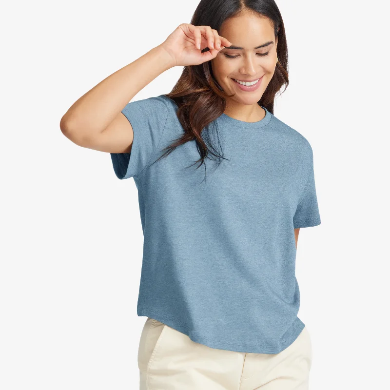 Women's Soft Merino Tee - Stormy Teal