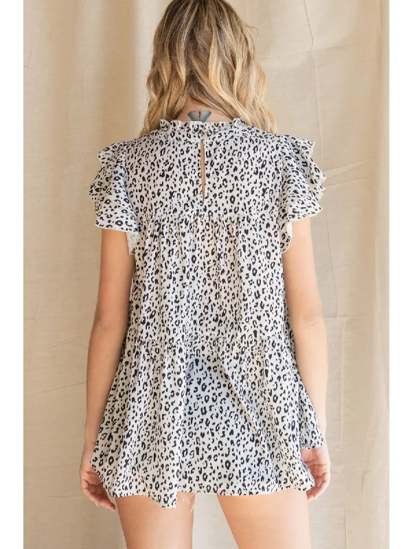 Leopard Print Peplum Top Leopard Print Peplum Top
