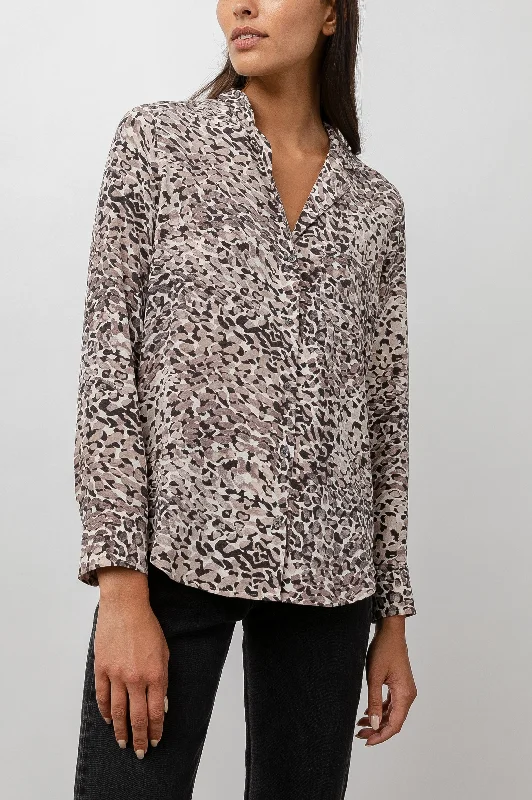 REBEL SHIRT - SILK NATURAL SPOTTED