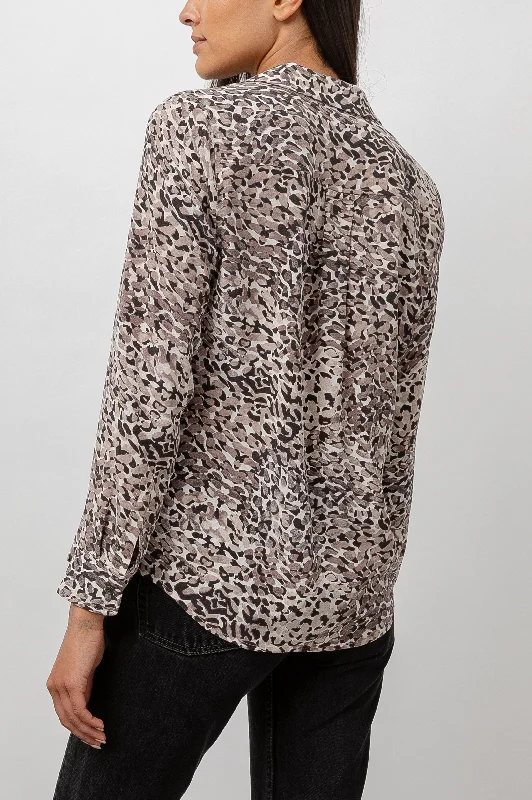 REBEL SHIRT - SILK NATURAL SPOTTED