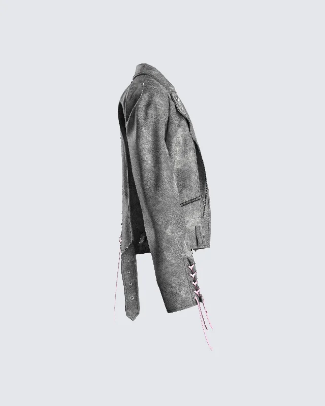 Nancy Black Vegan Leather Jacket