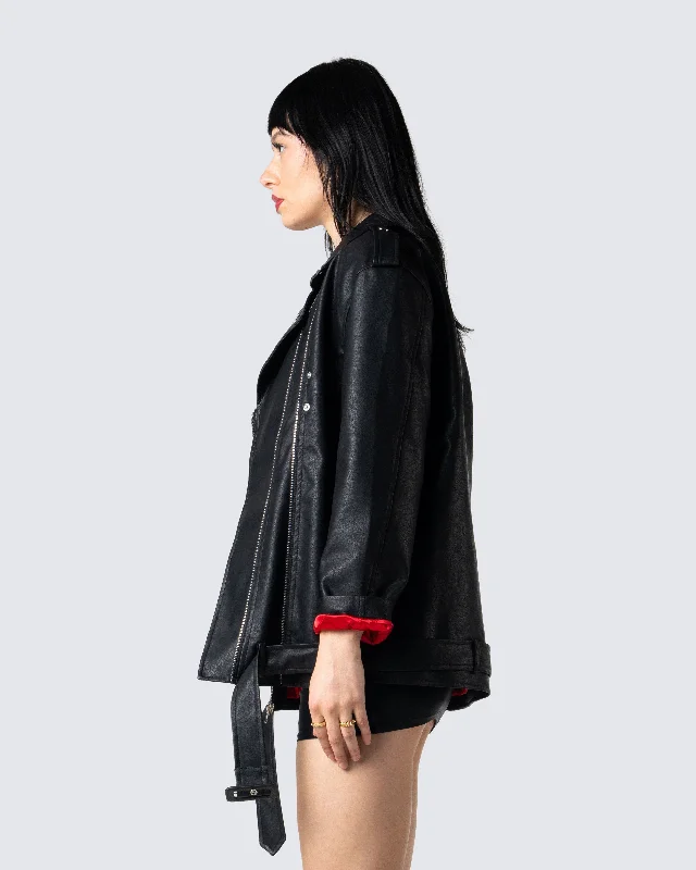 Tarja Black Vegan Leather Jacket Tarja Black Vegan Leather Jacket